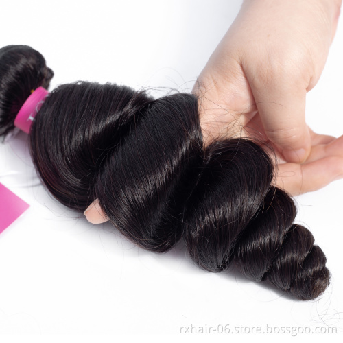 9A Virgin Human Hair Cheveux Indien, High Quality Perruques De Cheveux, Wholesale Super Soft Loose Wave Human Hair Bundles